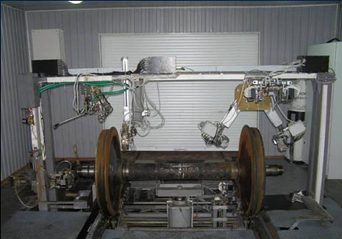 Подготовка установка комплексного контроля колесных пар вагонов СНК КП - 8 к работе