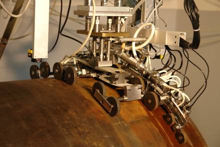 Сканирующий механизм системы автоматизированного неразрушающего контроля концов труб «Унискан-ЛуЧ КТ-7»